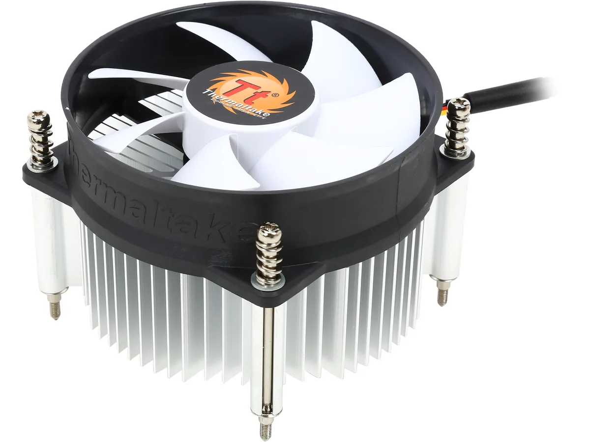 White low-profile CPU air cooler with 92 mm fan and aluminum extrusion heatsink