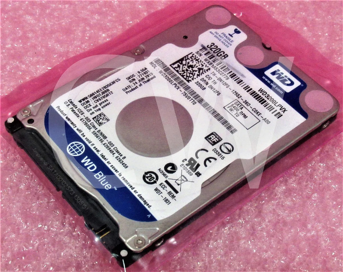 Western Digital Western Digital WD3200LPVX 320GB 5.4K RPM 2.5" SATA internal hard drive — Produktfoto