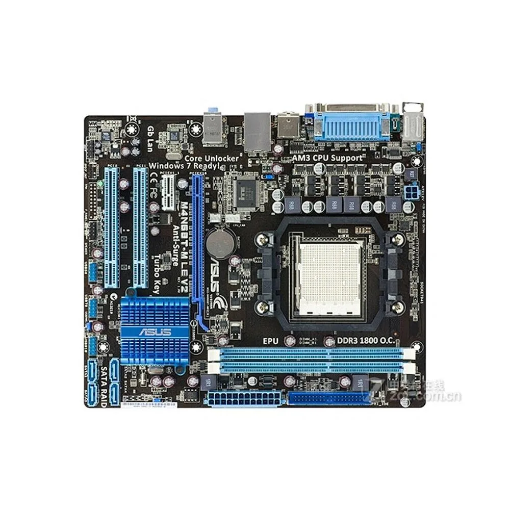 Green Micro ATX motherboard with Socket AM3 and DDR3 slots