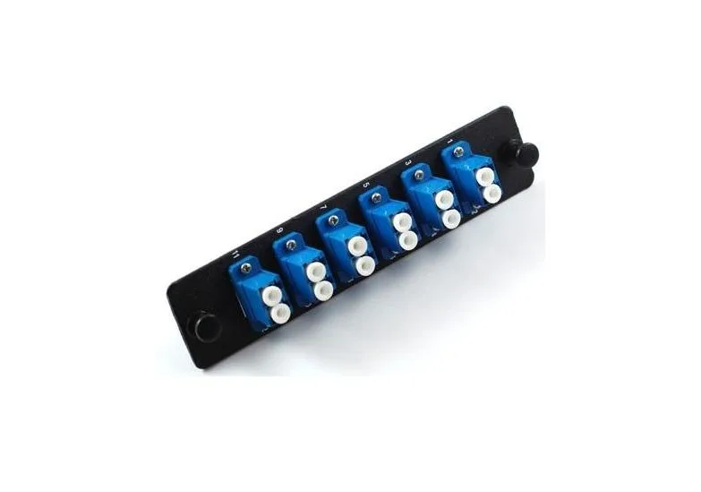 Other Electricities Other Electricities Fiber Optic Adapter Panel 6 LC/APC Duplex SM 12 Ports Green — foto del producto
