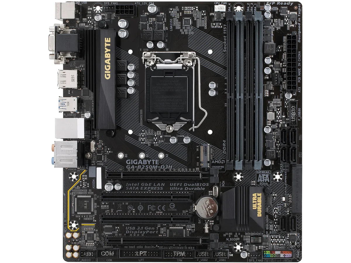 GIGABYTE GIGABYTE GA-B250M-D3H (rev. 1.0) Intel motherboard — photo du produit