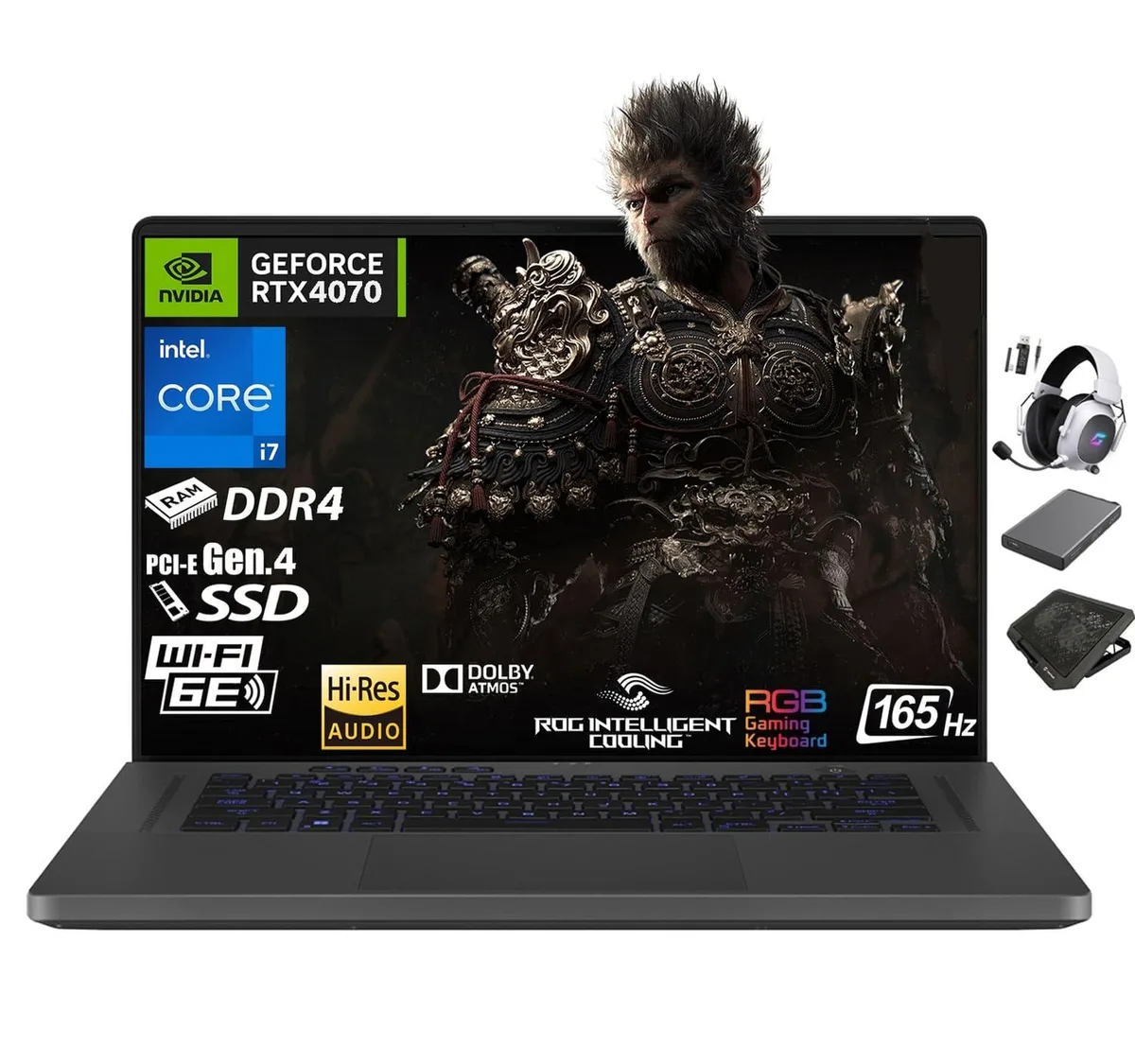 Eclipse Gray 14 inch gaming laptop with backlit keyboard