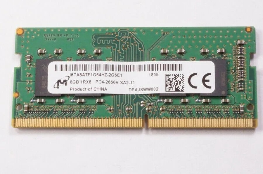 Micron Technology, Inc. Micron Technology, Inc. MTA8ATF1G64HZ-2G6 8GB DDR4 2666 SO-DIMM laptop RAM — foto produk