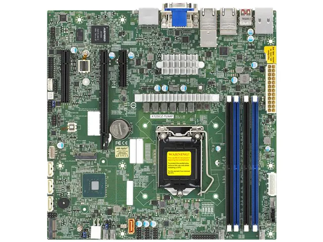 Supermicro Supermicro MBD-X12SCZ-TLN4F-O server motherboard LGA 1200 DDR4 2933 10Gbps LAN — produktfoto