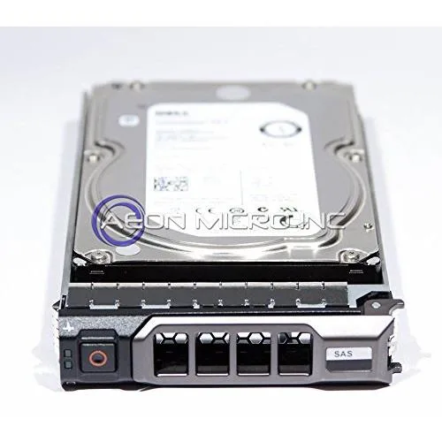Silver 3.5 inch SAS hard drive, bare metal finish