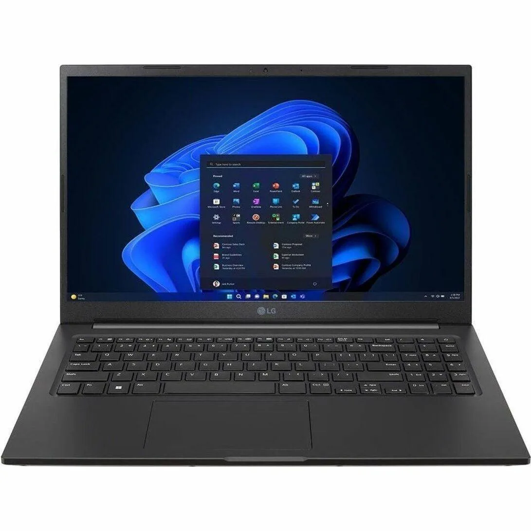 Silver 15 inch laptop with IPS display open showing keyboard and screen
