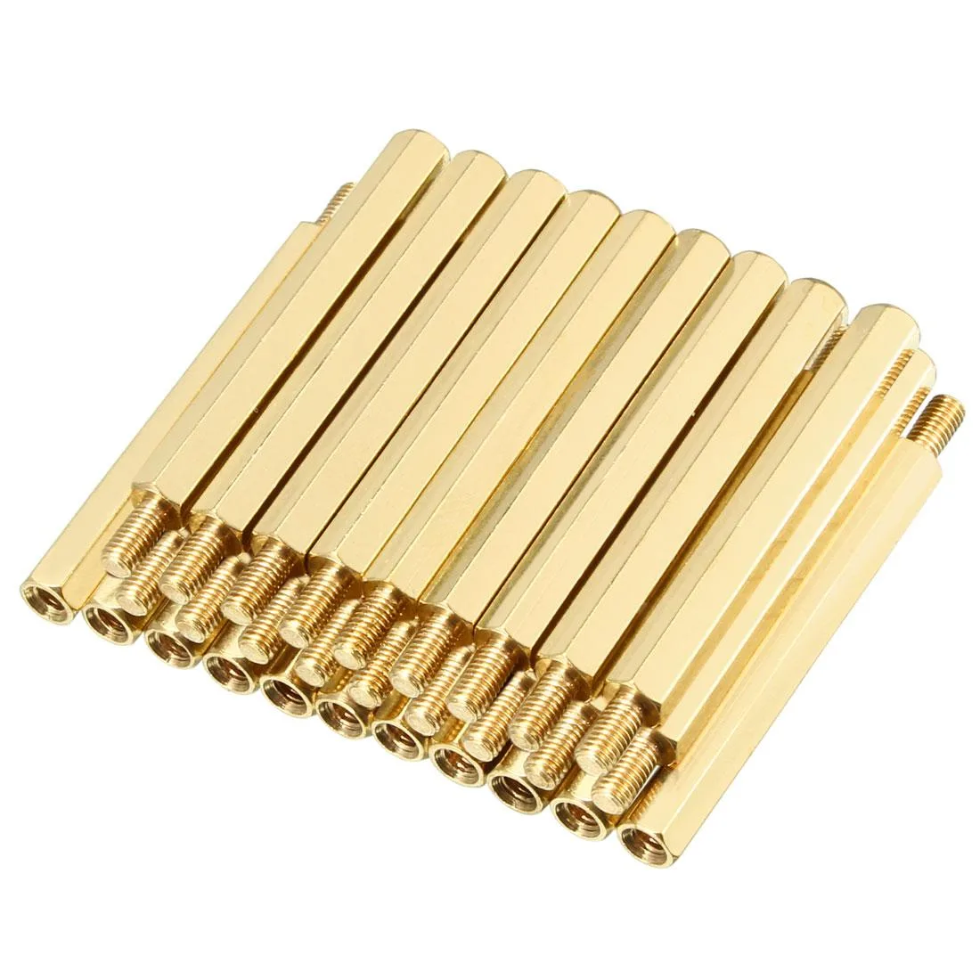 Unique-Bargains Unique-Bargains M3 40+6mm Brass Hex Standoff Spacers 30pcs — صورة المنتج