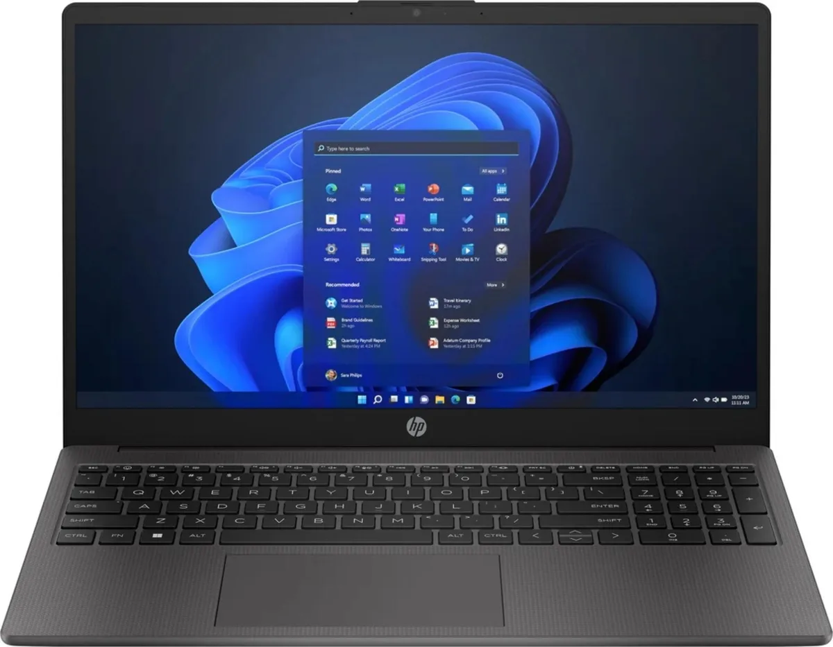 HP HP 255 G10 laptop, Ryzen 3 7330U, 8GB RAM, 256GB NVMe SSD, 15.6" FHD, Windows 11 Pro — photo du produit