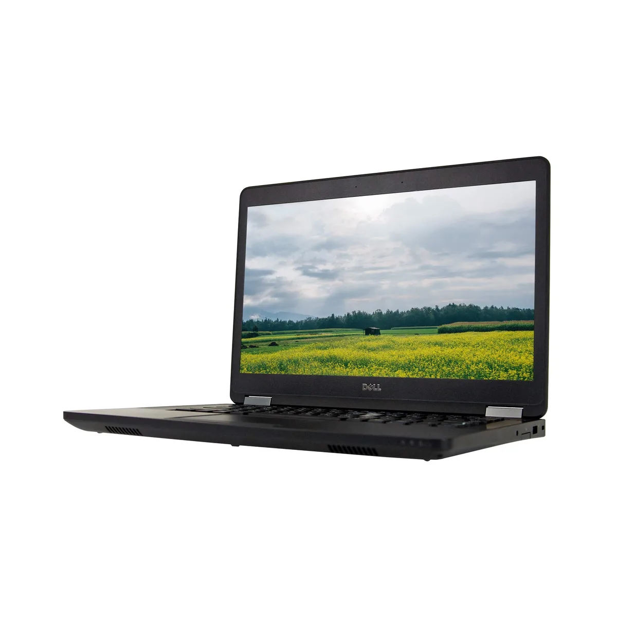 Silver 14 inch Dell Latitude E5470 laptop closed on desk