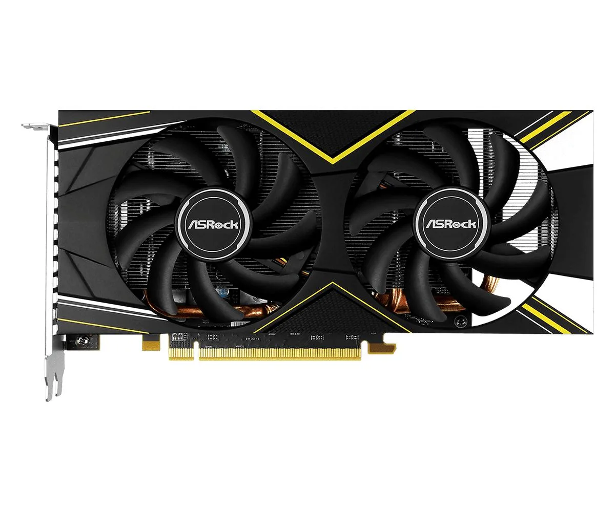 ASRock Radeon RX 5500 XT Challenger D graphics card, dual-fan cooler, black finish
