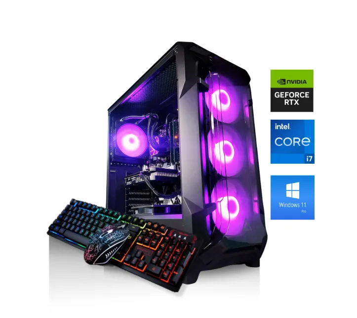 Custom Custom Odyssey Flux Gaming PC i7-9700 RTX 4060 32GB 1TB — fotografia produktu