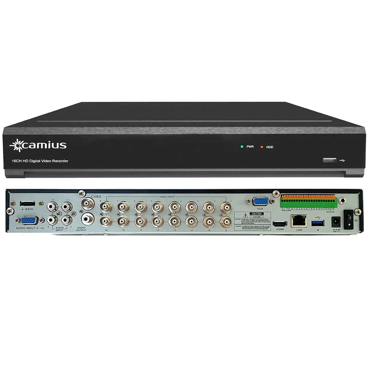 Camius Camius TRIVAULT4K2168R 24 Channel Hybrid DVR 16CH Analog 8CH IP 2 SATA 1 ESATA — product photo