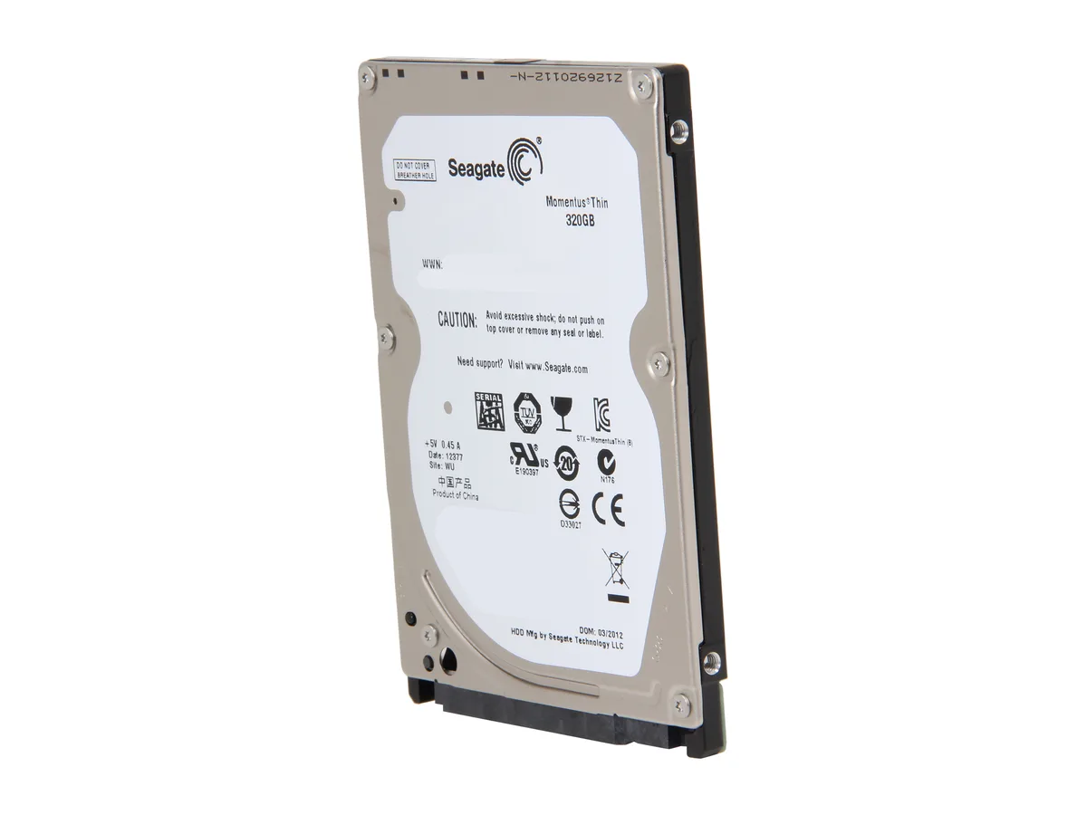 Seagate Seagate Momentus Thin ST320LT020 320GB 5400 RPM 16MB Cache SATA 3.0Gb/s 2.5" 7mm laptop hard drive — ภาพสินค้า