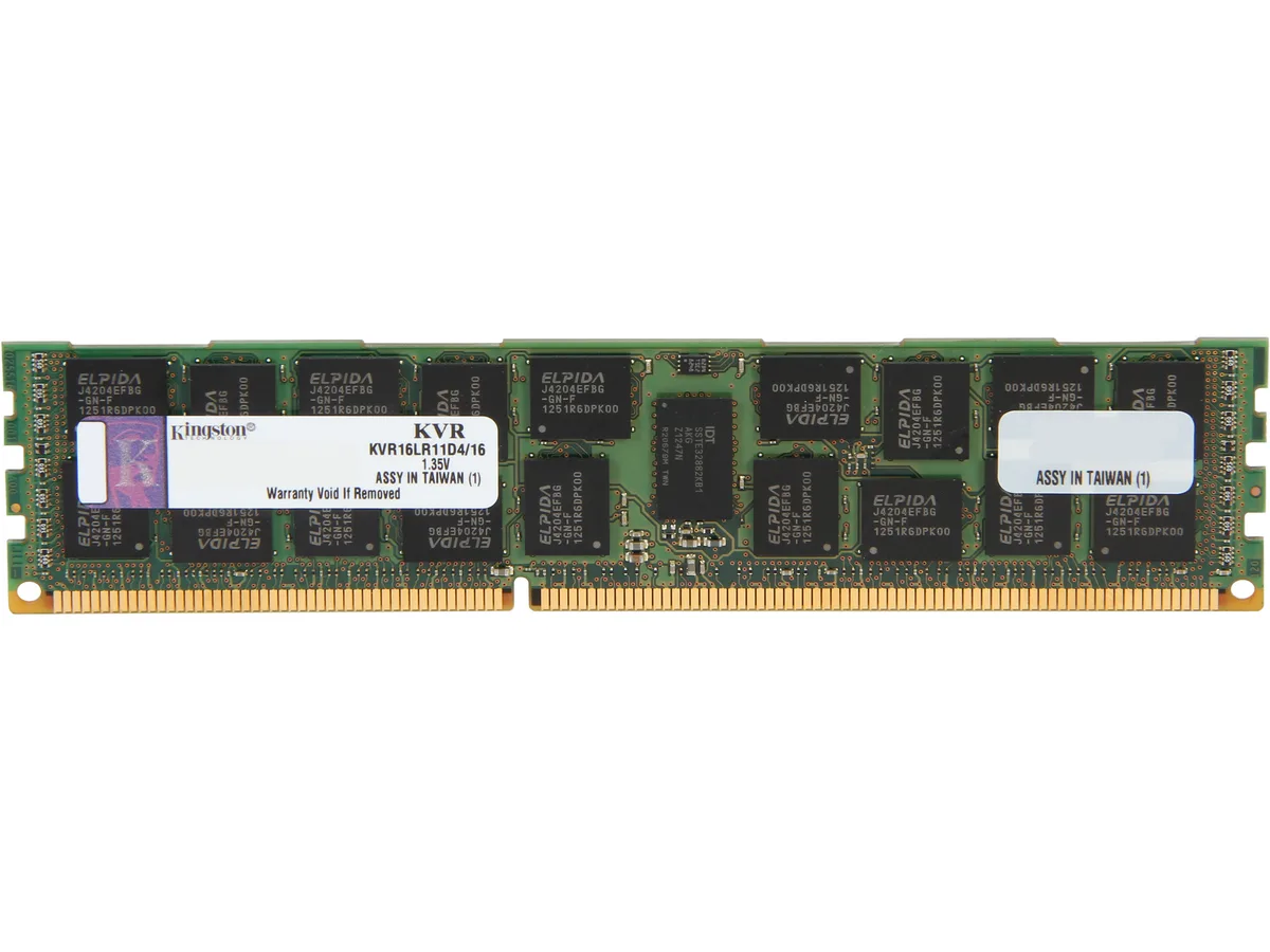 Kingston Technology Corp. Kingston Technology Corp. KVR16LR11D4/16 16GB DDR3 1600 ECC Registered server RAM — 제품 사진