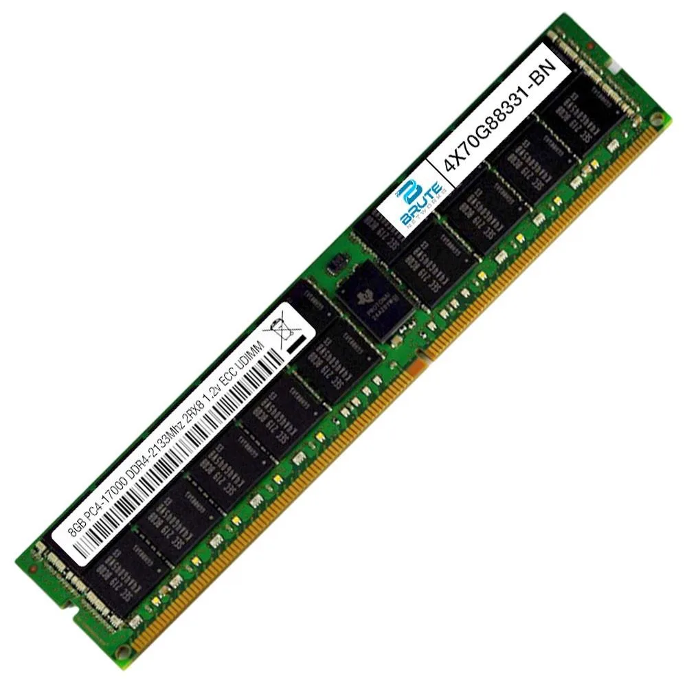 Brute Networks Brute Networks 8GB DDR4-2133 ECC UDIMM 2Rx8 CL15 1.2V 4X70G88331-BN — photo du produit