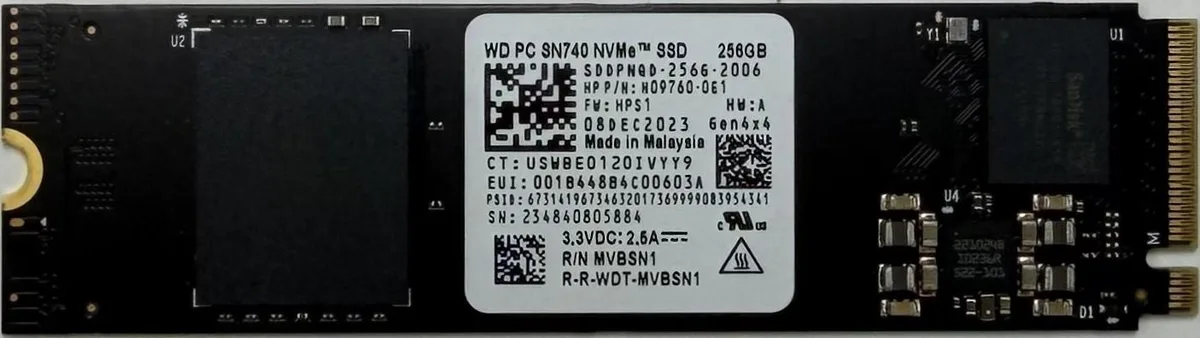 Western Digital Western Digital PC SN740 256GB NVMe internal SSD — 商品写真