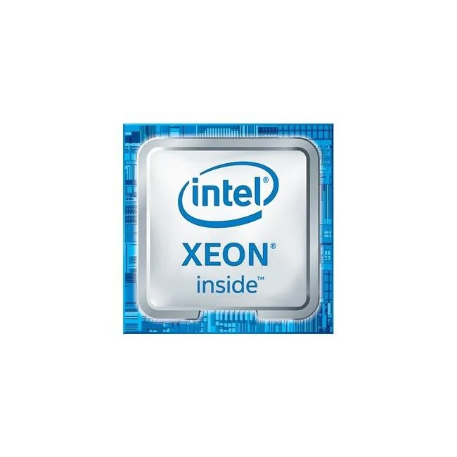 Silver rectangular server processor with gold contacts and integrated heat spreader, 3 inch by 2.2 inch