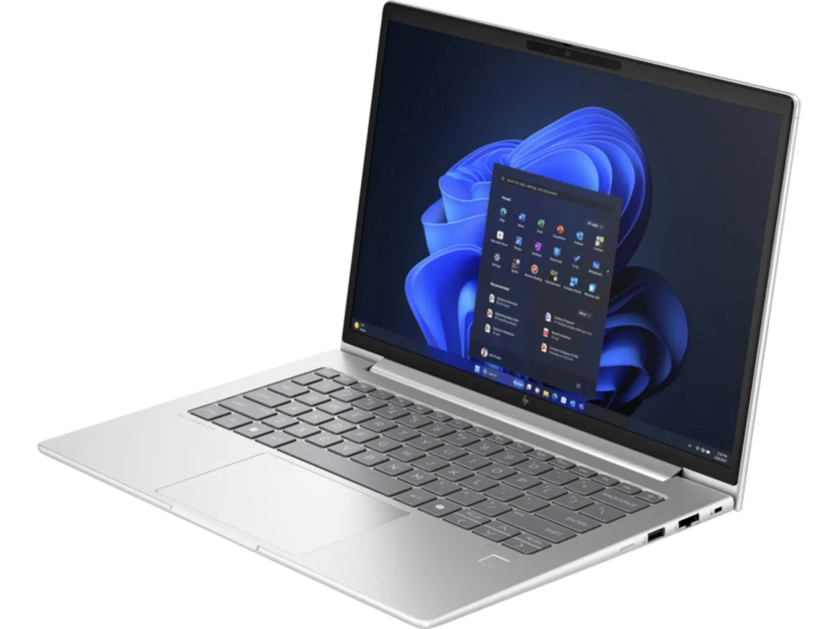 Silver HP EliteBook 645 G11 laptop closed showing 11.1 inch non-touch display