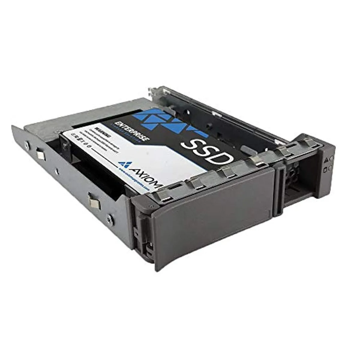 Axiom 960 GB enterprise SSD in 3.5 inch hot-swap tray, silver metal casing with label