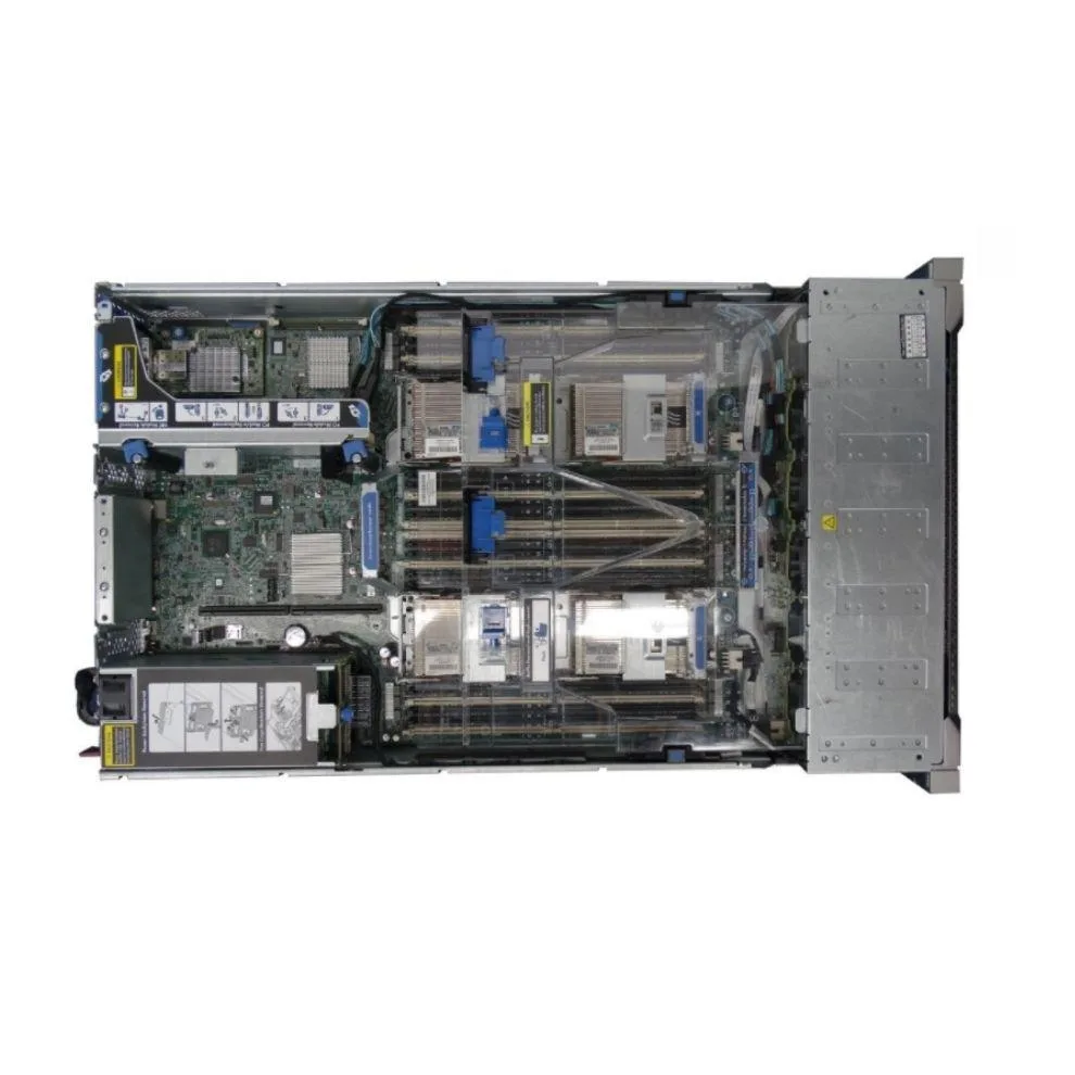 Silver 2U rack server front with eight 2.5 inch drive bays