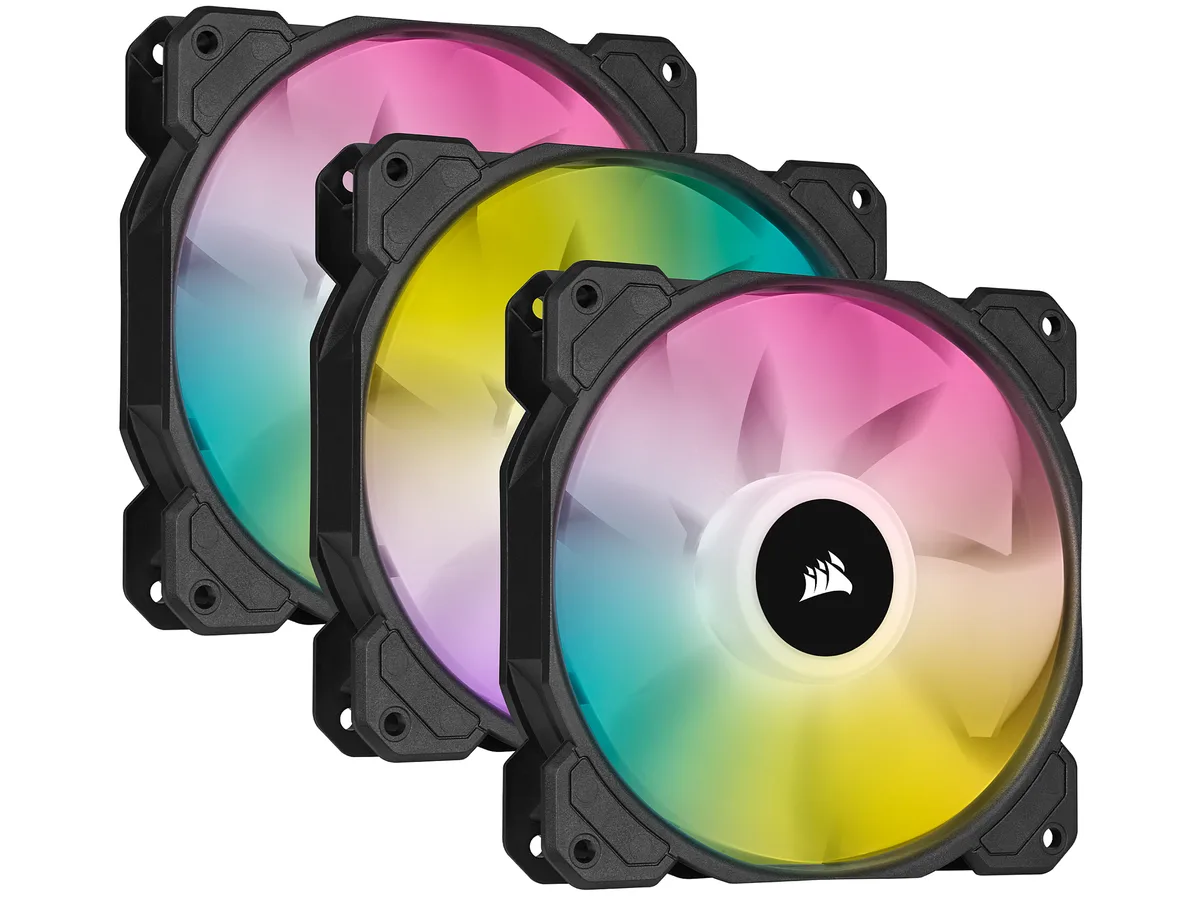 Corsair Corsair iCUE SP120 RGB ELITE 120mm PWM Triple Fan Kit CO-9050109-WW — product photo
