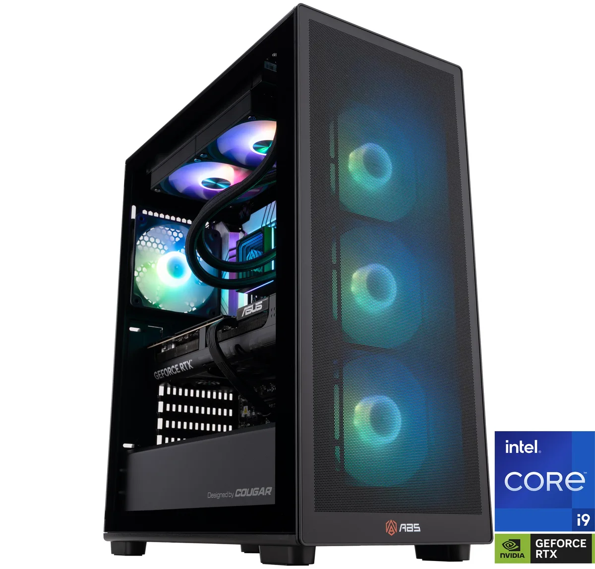 ABS ABS SIIA14900KF5070Ti Stratos II Aqua gaming PC i9-14900KF RTX 5070 Ti 16GB 32GB DDR5 2TB NVMe — product photo