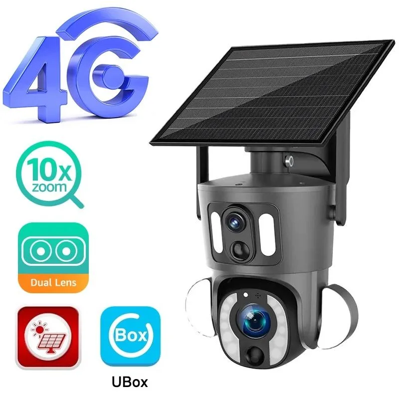 BOAVISION BOAVISION 6MP Dual-Lens 4G LTE PTZ Network Camera 10X Optical Zoom 9W Solar 15600mAh Battery — termékfotó