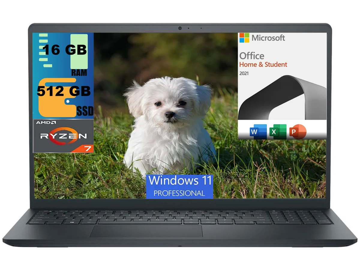 DELL DELL Inspiron 3535 15 laptop Ryzen 7 7730U 16GB 512GB 15.6 FHD 120Hz — photo du produit
