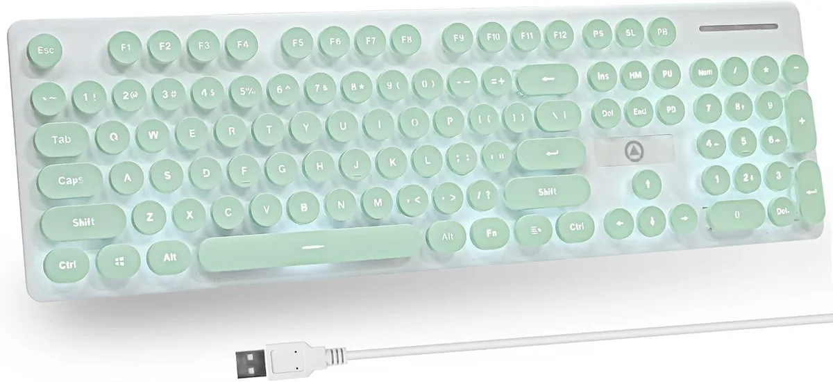 TUKO TUKO Typewriter Gaming Keyboard 104-key Green — produktbild