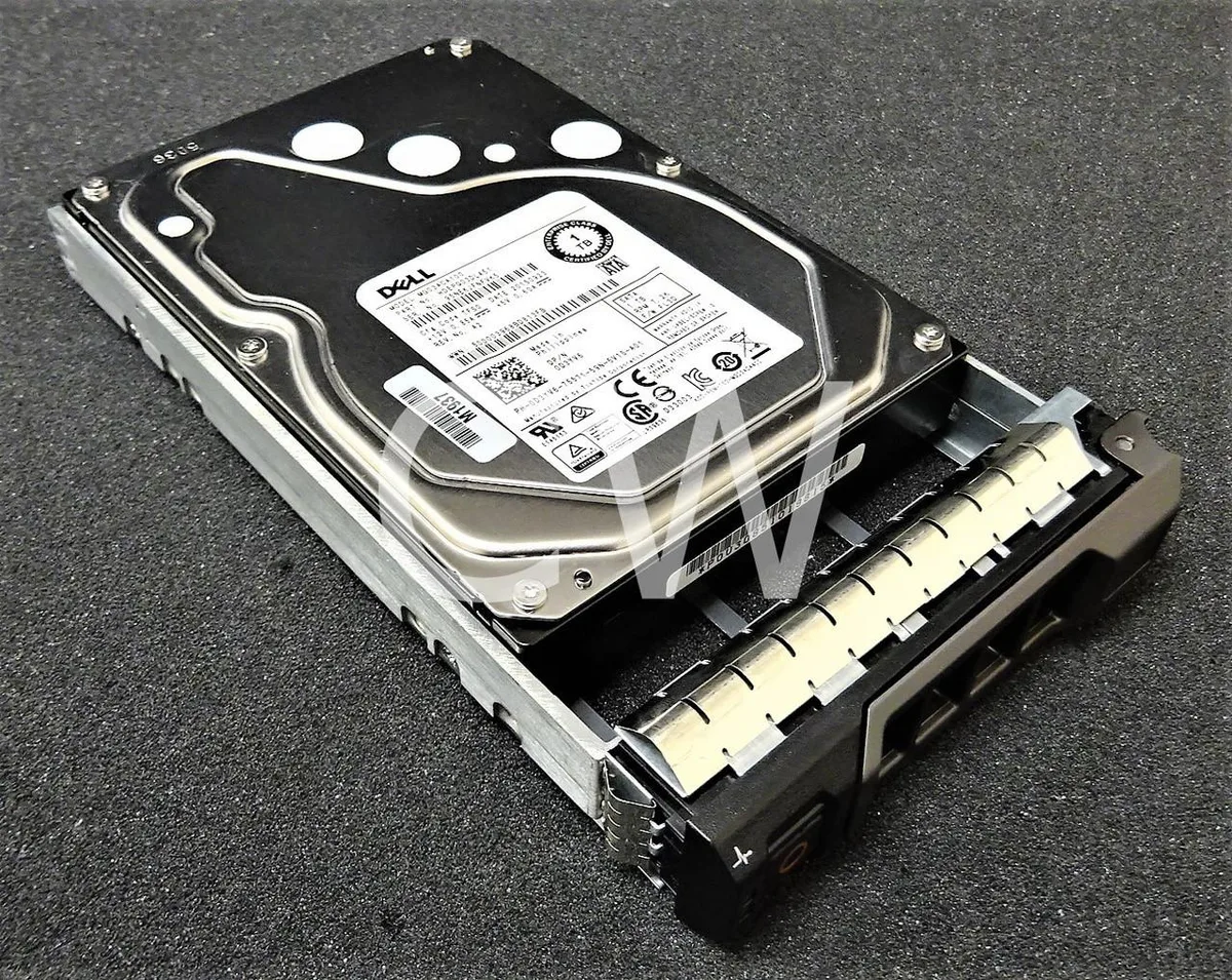 Silver 3.5 inch SATA hard drive with circuit board visible