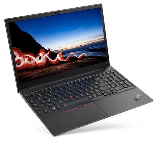 Gray 14 inch business laptop with carbon fiber chassis and non-touch FHD display