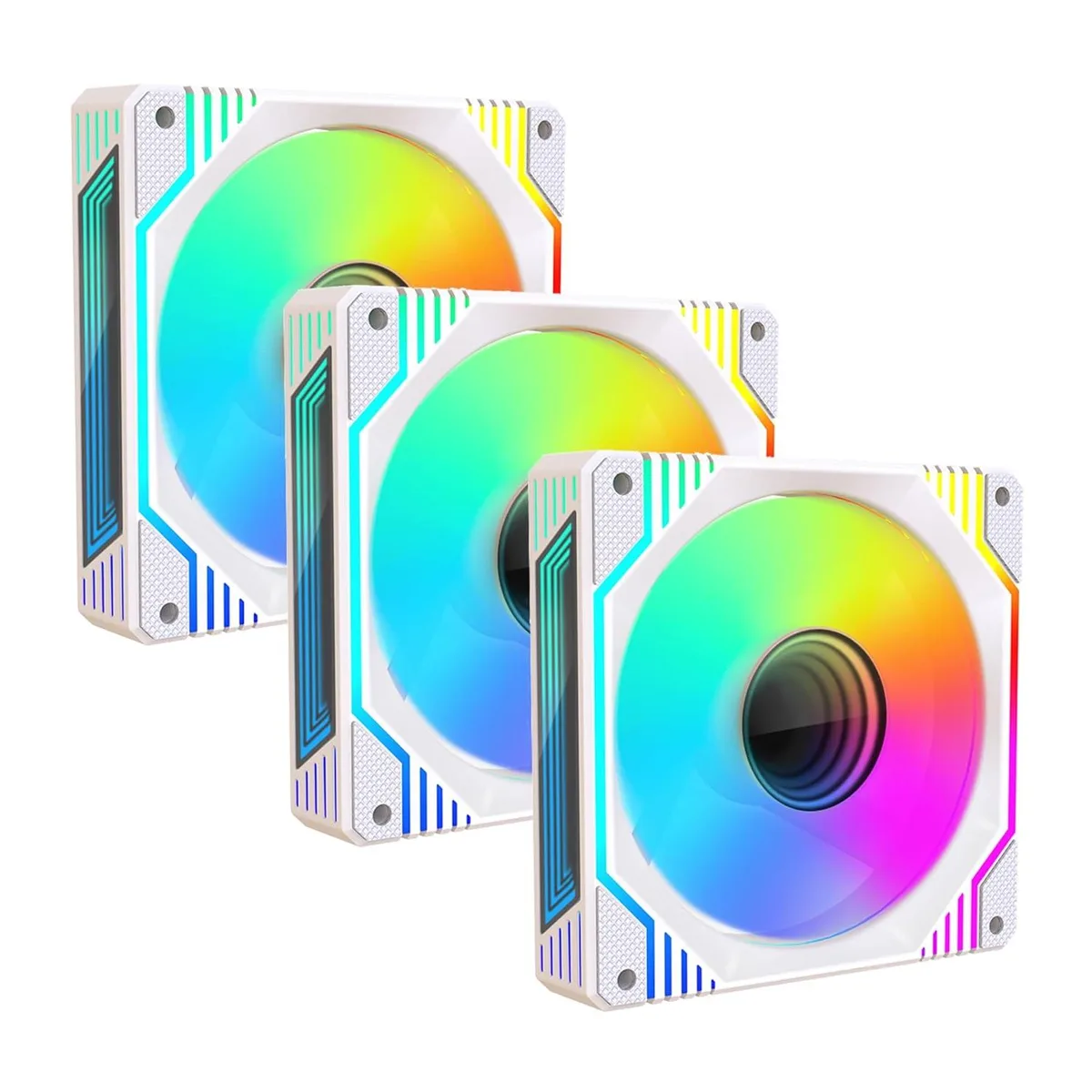 Portholic Portholic 120mm Infinity Mirror ARGB Case Fan White 3-Pack — снимка на продукта