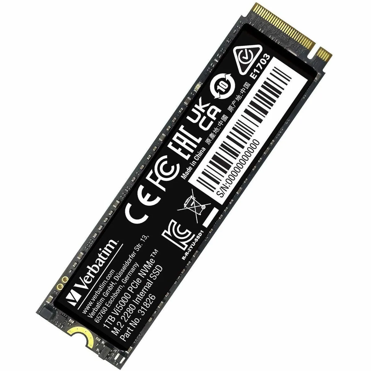 VERBATIM VERBATIM Vi5000 1TB PCIe 4.0 NVMe M.2 2280 Internal SSD 31826 — product photo