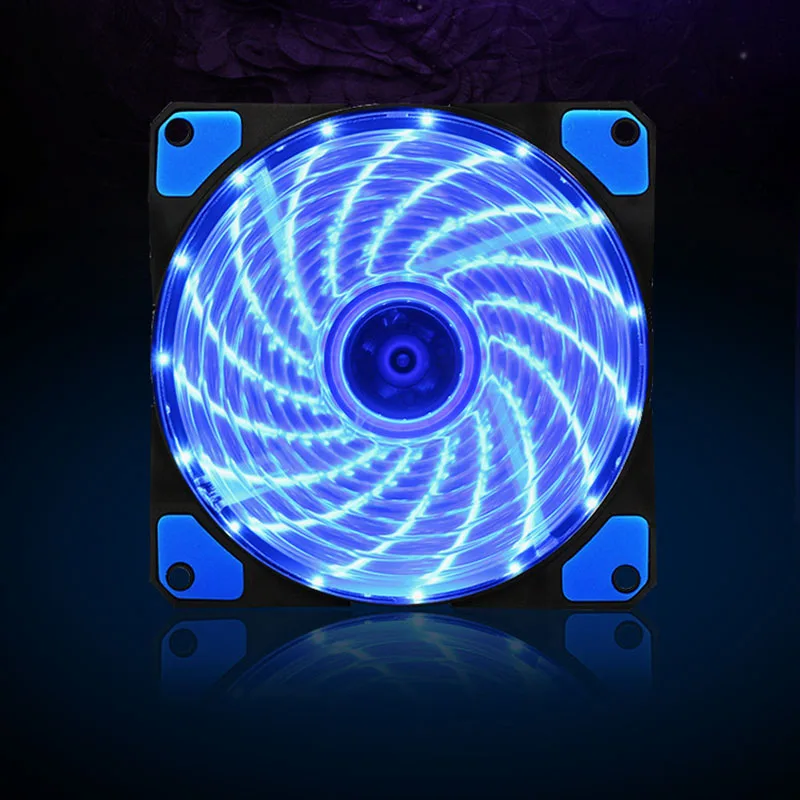EN-Labs EN-Labs 11-001-370BL 120mm Case Fan Blue LED 15 LEDs 16dB 1200 RPM 3-Pin — product photo