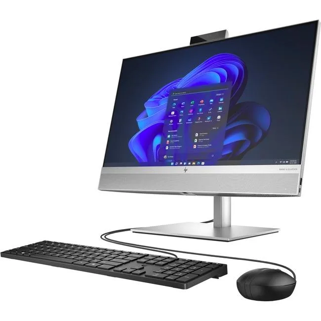Slim all-in-one desktop with 23.8 inch display in silver finish