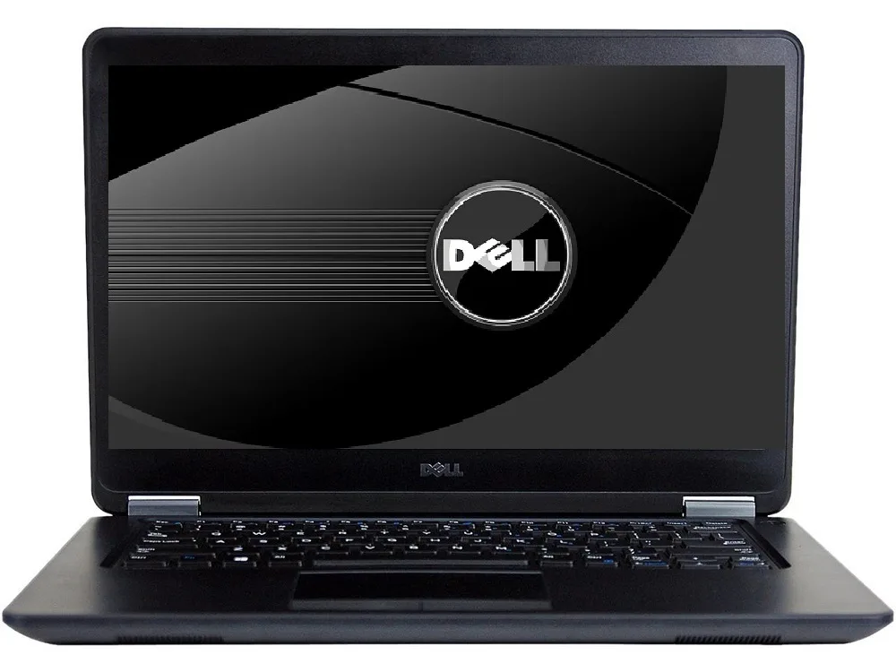 Black Dell Latitude E7450 laptop, 14-inch screen, light cosmetic wear
