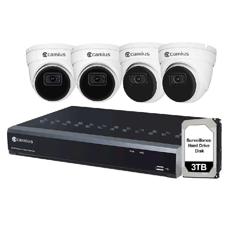 Camius Camius IPVAULT1128PR 8ch NVR 3TB 4×4K Dome 110° AI Sound Human Vehicle — product photo