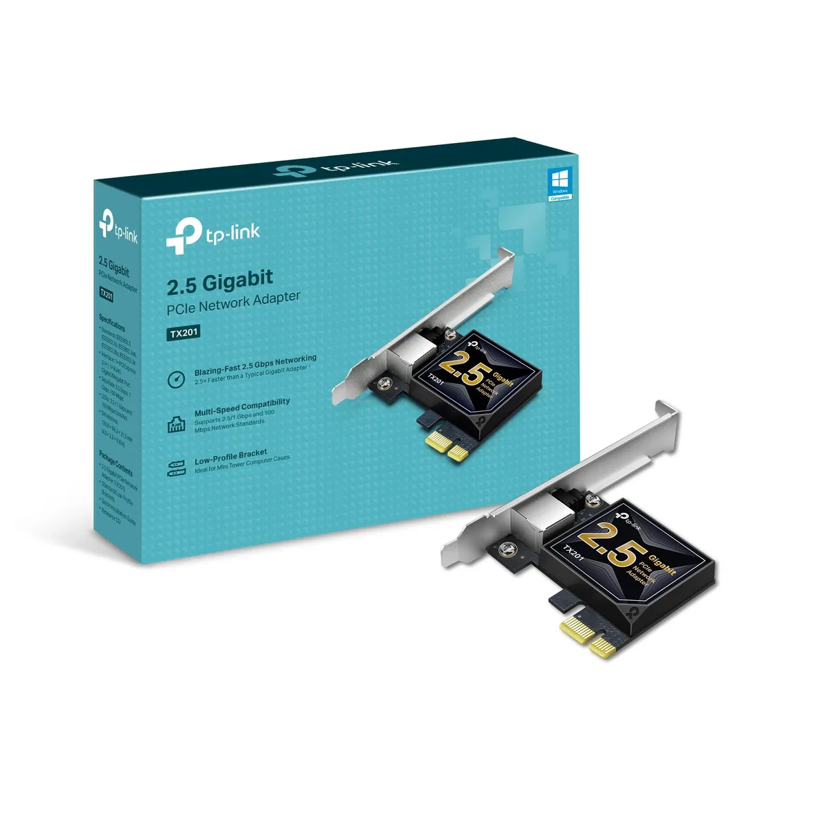  TP-Link TX201 2.5 Gbps PCIe network card — product photo