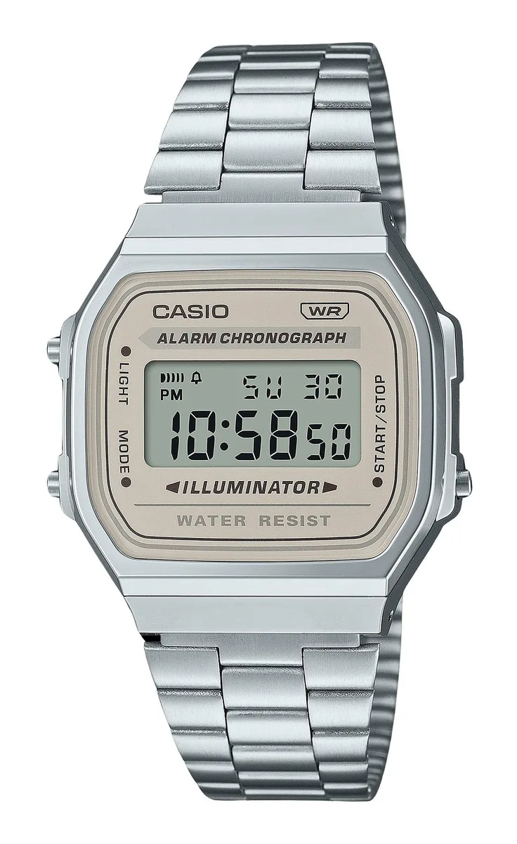 CASIO CASIO A168WA-8 Digital Watch Stainless Steel Bracelet 36.30 mm — produkto nuotrauka