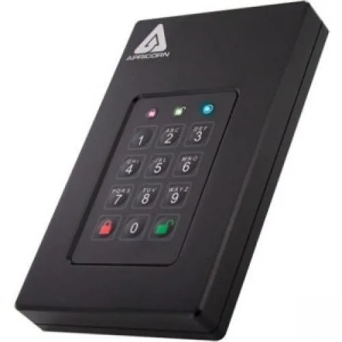 Apricorn Apricorn AFL3-1TB 1TB Aegis Fortress L3 portable hard drive USB 3.0 256-bit AES XTS FIPS 140-2 Level 3 — toote foto