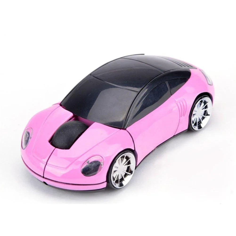 Leeko Car Shape Wireless Optical Gaming Mouse Pink 1800 DPI — zdjęcie produktu