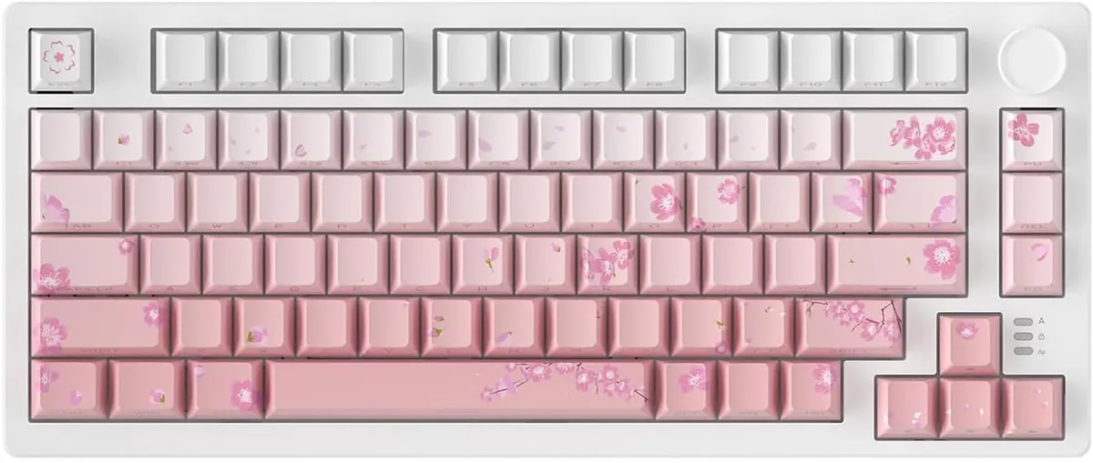 Dareu Dareu TK51GF08605R EK75 Pro 75% wireless mechanical gaming keyboard Sakura Pink — product photo