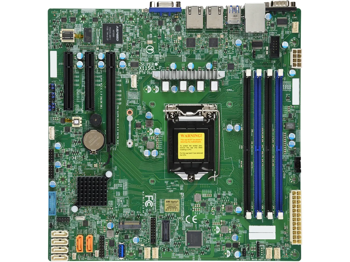 Supermicro Supermicro MBD-X11SCL-F-O server motherboard LGA 1151 DDR4 2667 128GB — 제품 사진