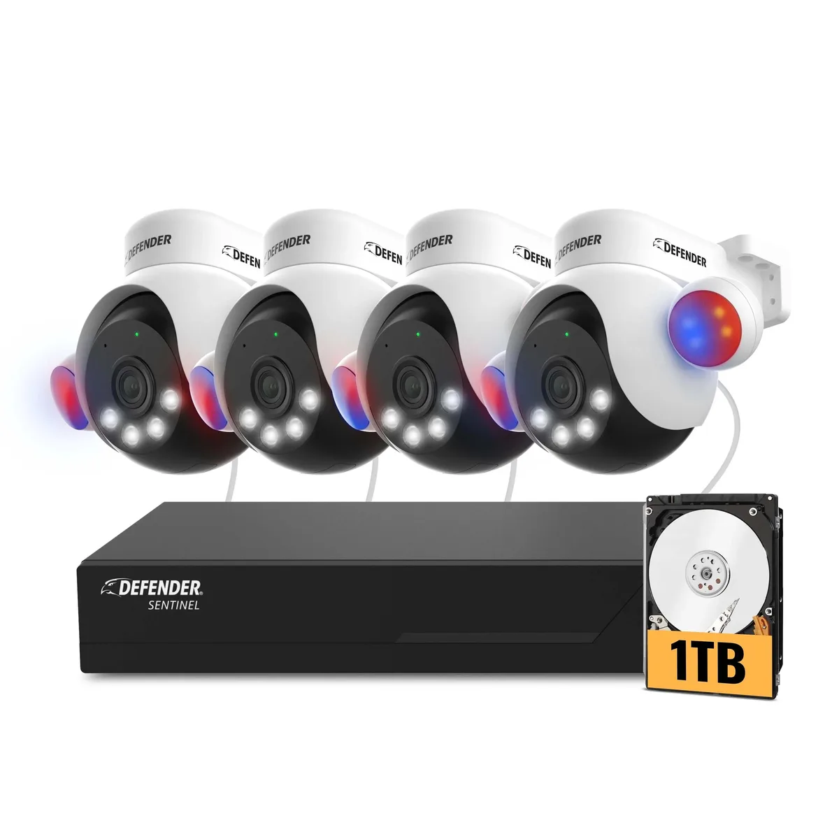 Defender Defender AI Powered Sentinel 4K Wired NVR 4 PTZ 1TB HDD — fotografie produktu