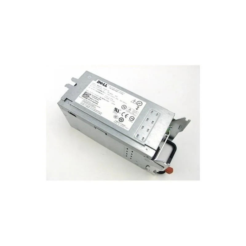 Rectangular metal desktop power supply unit with Dell branding and ventilation grilles