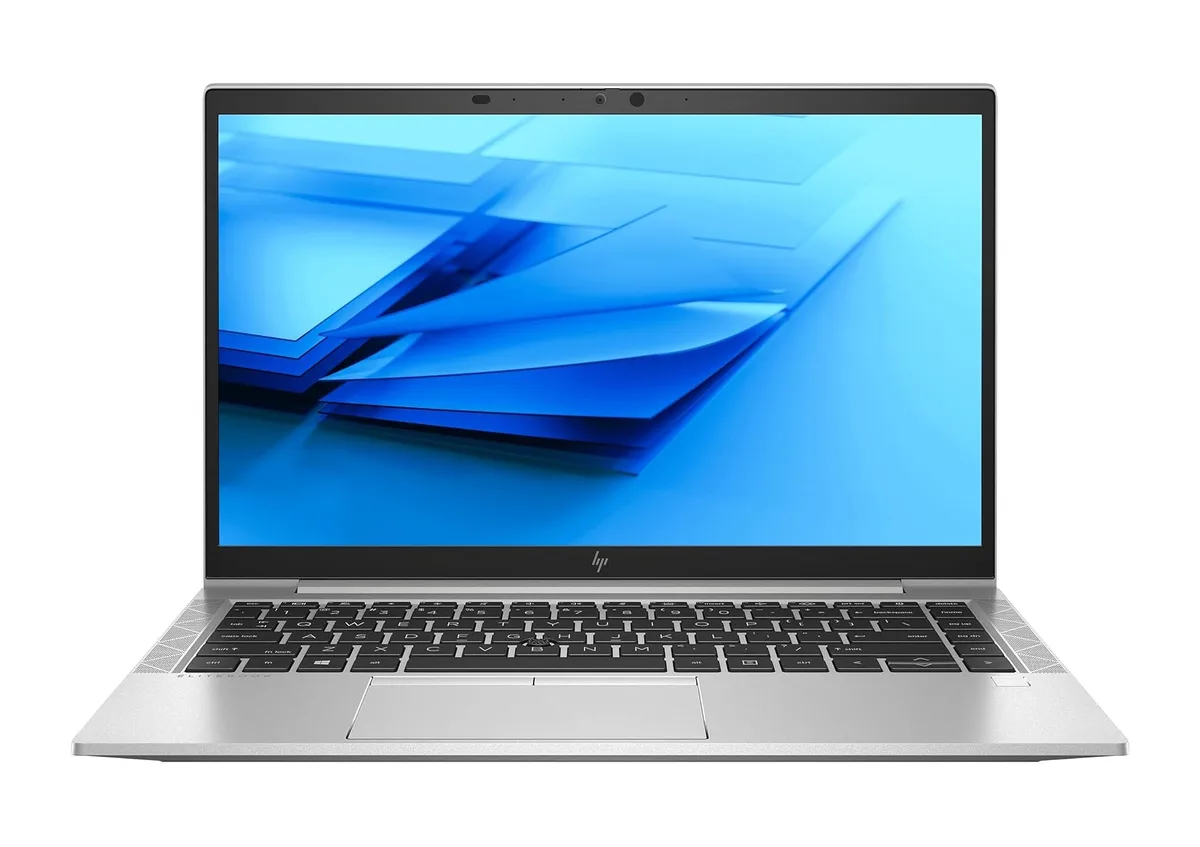 Silver-grey HP EliteBook 840 G7 laptop closed lid 14 inch FHD display