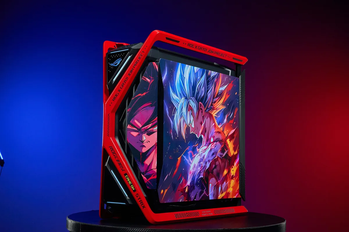 Corn Electronics Corn Electronics GR701 E-ATX PC case 420 mm radiator four 140 mm fans Dragon Ball Red — photo du produit