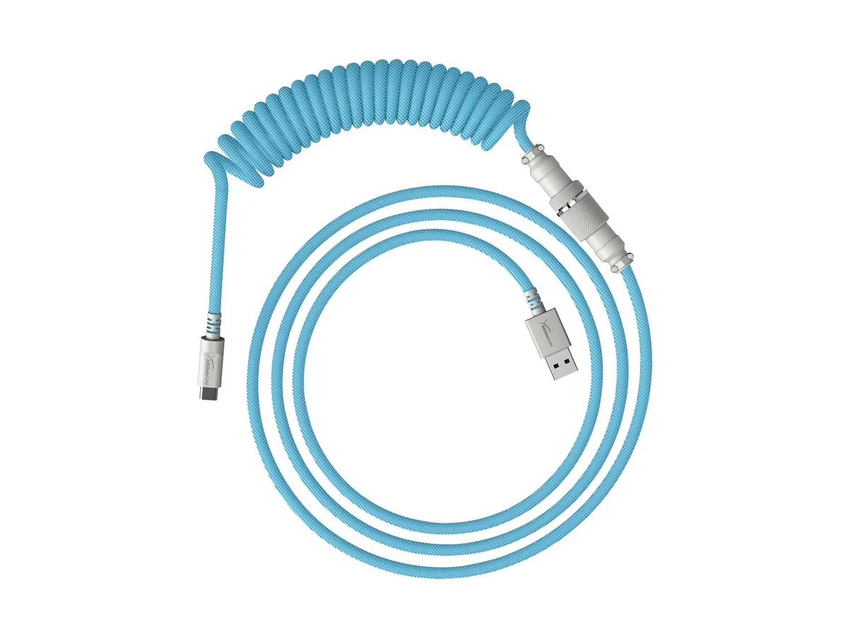 HP HP HyperX USB-C Coiled Cable Light Blue-White gaming keyboard 680 — photo du produit