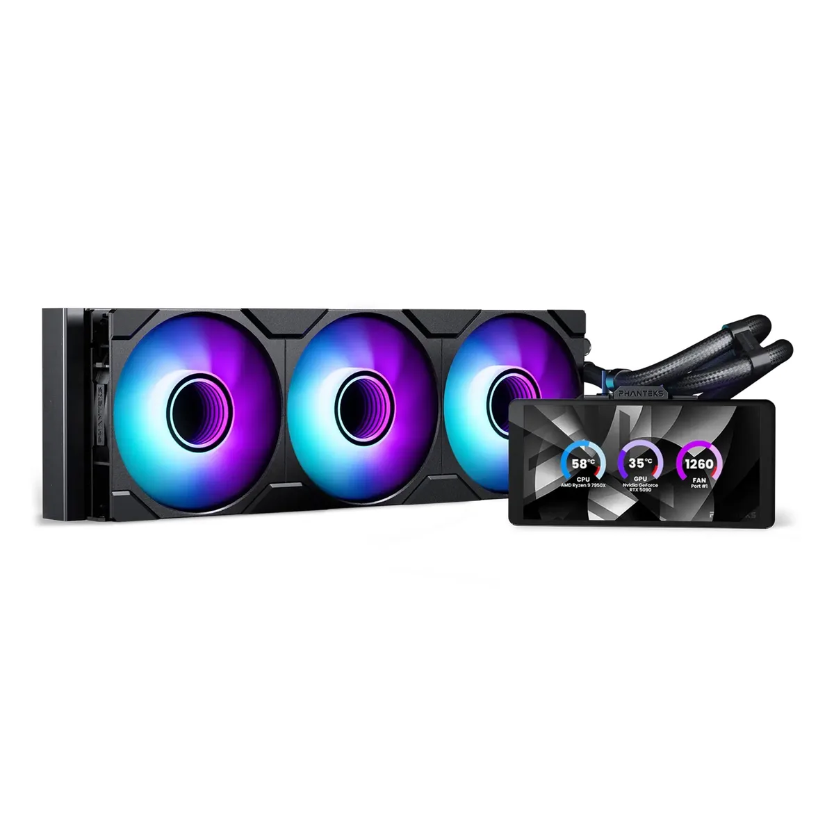 Phanteks Phanteks PH-GO360M25G2LCD_DBK01 360mm liquid cooler — termékfotó