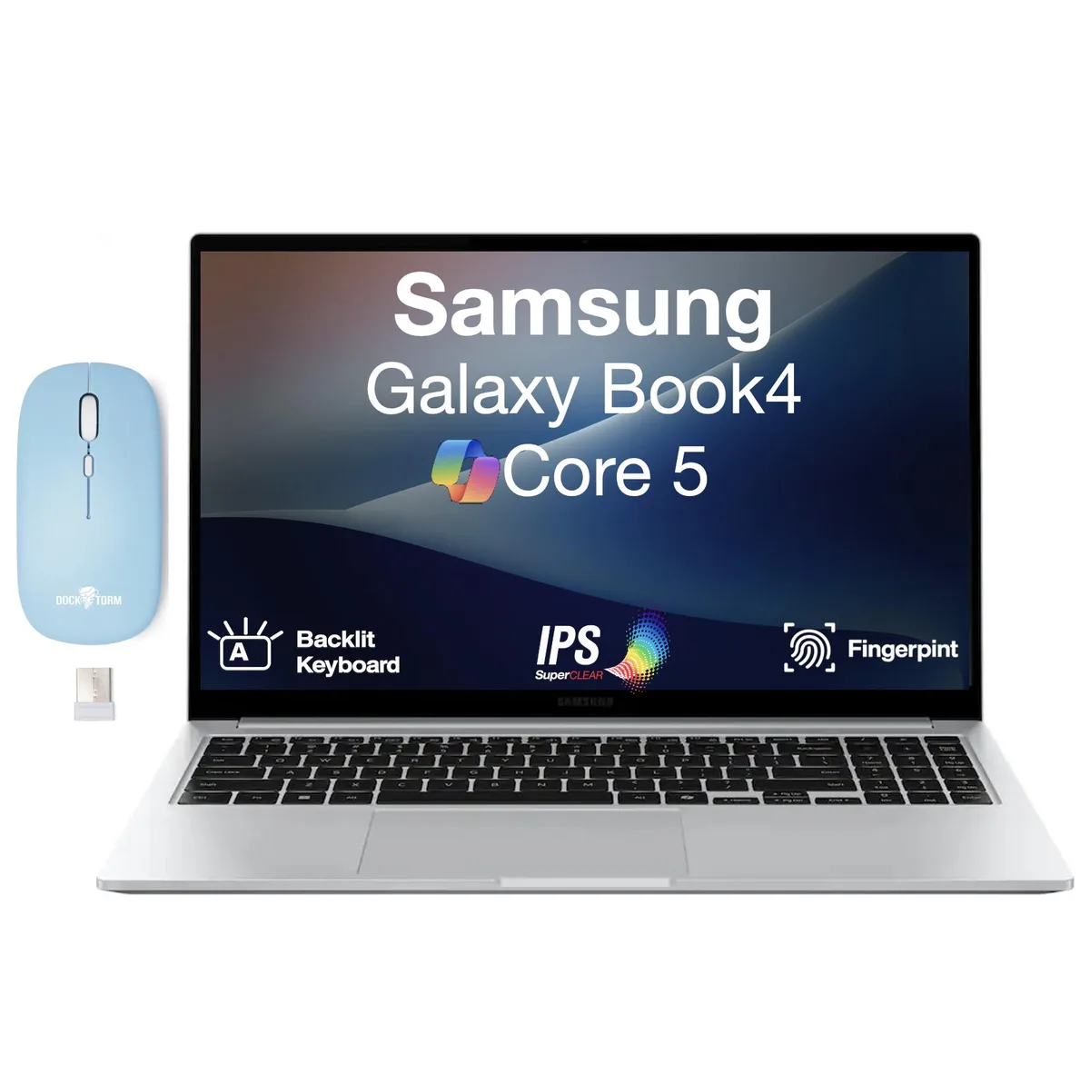 SAMSUNG SAMSUNG Galaxy Book4 laptop 15.6" Intel Core 5 120U 16GB LPDDR4X 8TB PCIe SSD Silver — photo du produit